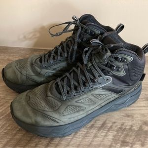 Hoka One One Men's Boots in Olive and Black